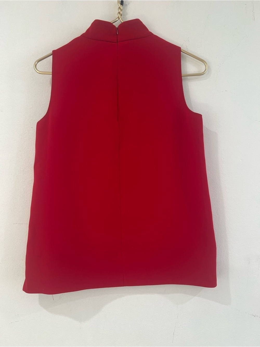ZARA Sleeveless Red Mock Neck Top XS